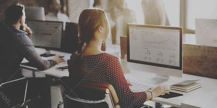 Business People Analysis Thinking Finance Growth Success Concept