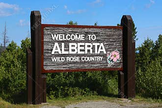 Alberta Canada Welcome Sign