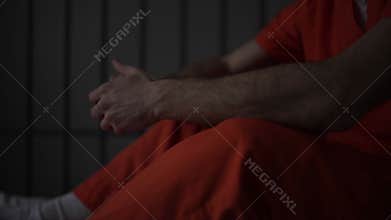 Scene of an inmate in prison
