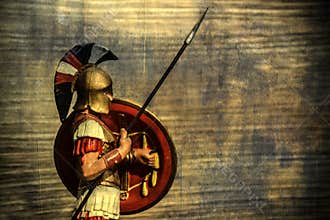 Greek warrior background