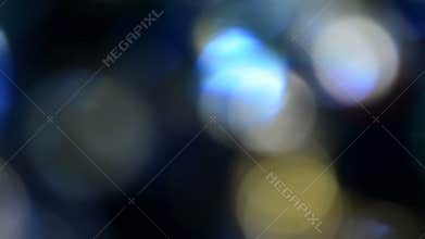 Blue, blurred, bokeh lights background 1080p loop