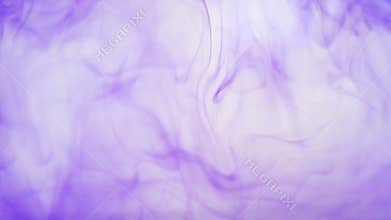 Purple abstract wavy background. Ink in water. HD.