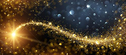 Christmas background with Gold Star