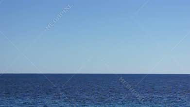 View of skyline in clear blue sea