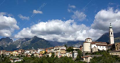 the beautiful town of Belluno in the Dolomites