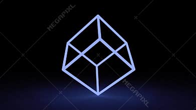 Blue cube edges