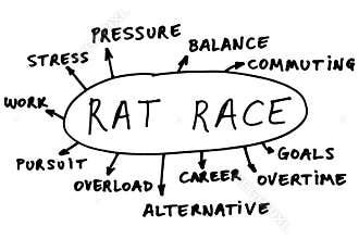 Rat race abstract