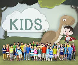 Kids Playful Young Childhood Enjoyment Concept