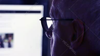Older man at computer