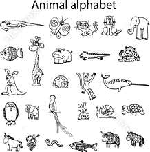 Animals from animal alphabet