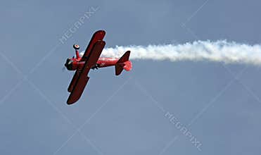 Red Biplane Loop at EAA AirVenture Airshow