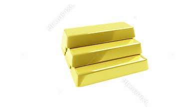 Gold bars pyramid 3d animation High-definition,