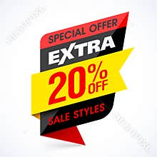 Extra Sale banner, special offer