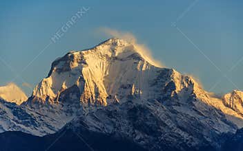 Dhaulagiri I at sunrise, Nepal