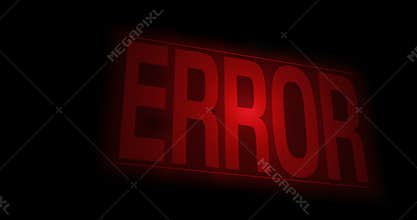 Pixel error screen blinking red