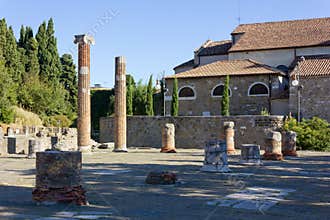 Roman Forum Remains on San Giusto Hill in Trieste