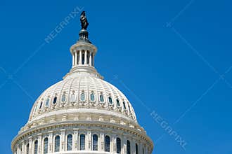 The dome of the US Capitol at Washington D.C.