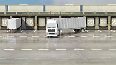 Cargo Transportation - Truck in the warehouse