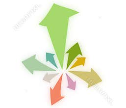 Arrows expanding from center