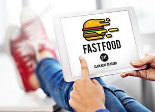 Fast food Burger Junk Meal Takeaway Calories Concept