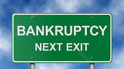 Bankruptcy Next Exit Sign
