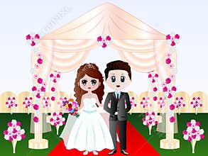 Christian Wedding Illustration