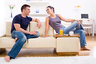 Young couple at home