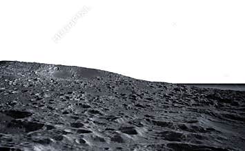 Moon surface. The space view of the planet earth. isolate. 3d rendering