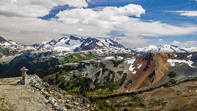 Whistler with Coast Mountains, British Columbia, Canada