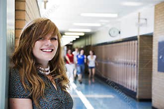 Happy School Girl