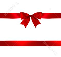 Red gift bow and ribbon