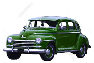 Green classic car