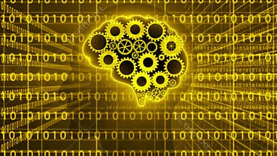 Brain gears work_and numbers data_4K