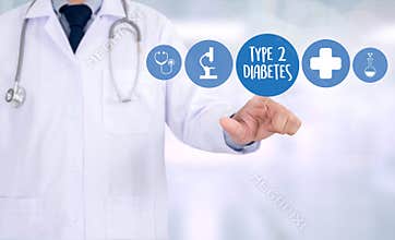 Type 2 diabetes doctor a test disease health medical concept