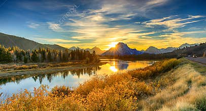 Sunset Grand Teton National Park