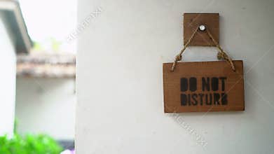 Do not disturb sign