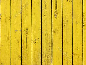Yellow colored old wood plank texture background