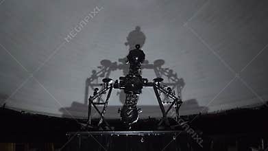 Star Projector Rotates In Planetarium