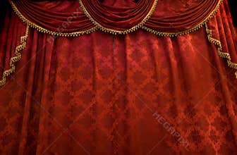 Red theater curtain