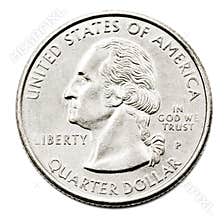 Close-Up Of Us Quarter Dollar