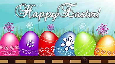 Happy easter eggs footage