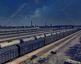 Night freight train china