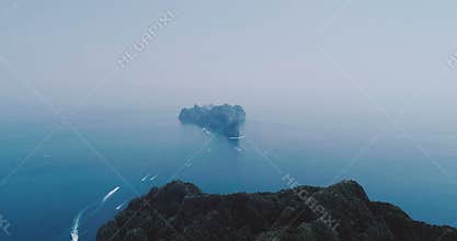 Stunning aerial shot of Maya Bay from Phi Phi islands