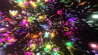 Neon Organic Bubbles Red