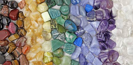 Chakra tumbled healing stones crsytal healing background