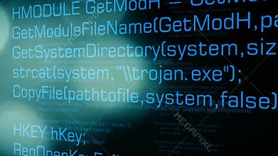 Cyber attack in cyberspace, computer infected