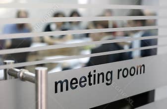 Meeting room in use