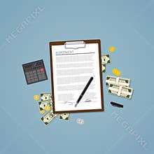 Agreement with money