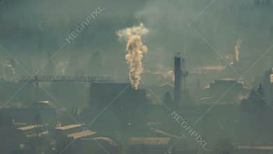 Industrial factory house smoke