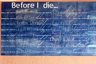 Chalkboard Bucket List